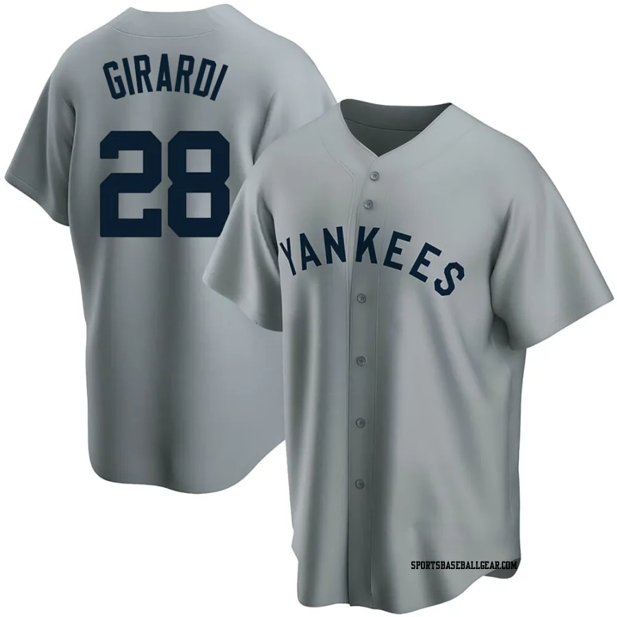 Joe Girardi Youth New York Yankees Gray Replica Road Cooperstown Collection Jersey