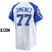 Joe Jimenez Men's Atlanta Braves White Limited Throwback Cooperstown Collection Jersey
