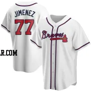 Joe Jimenez Men's Atlanta Braves White Replica Home Jersey