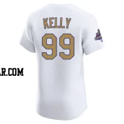 Joe Kelly Men's Los Angeles Dodgers Gold Elite White 2025 Collection Jersey
