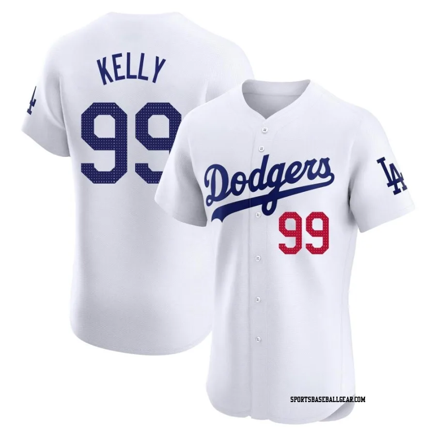 Joe Kelly Men's Los Angeles Dodgers White Elite Home Jersey