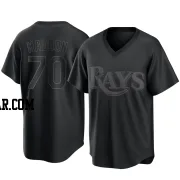 Joe Maddon Men's Tampa Bay Rays Black Replica Pitch Fashion Jersey