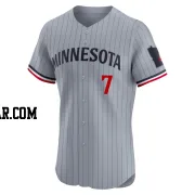 Joe Mauer Men's Minnesota Twins Gray Elite Road Jersey
