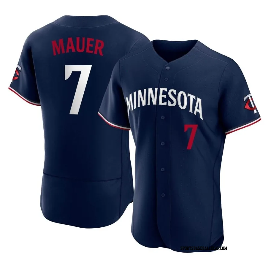 Joe Mauer Men's Minnesota Twins Navy Authentic Alternate Jersey