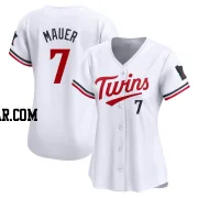 Joe Mauer Women's Minnesota Twins White Limited Home Jersey