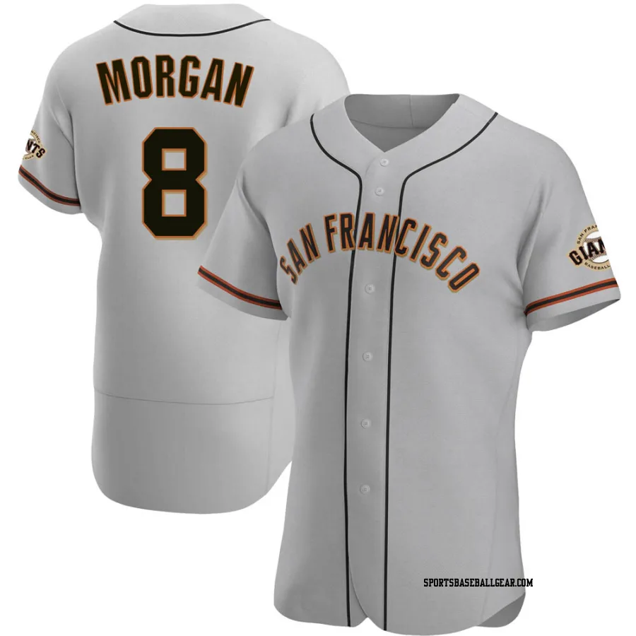 Joe Morgan Men's San Francisco Giants Gray Authentic Road Jersey