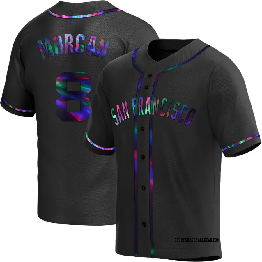 Joe Morgan Youth San Francisco Giants Black Holographic Replica Alternate Jersey