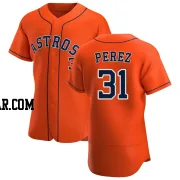 Joe Perez Men's Houston Astros Orange Authentic Alternate Jersey