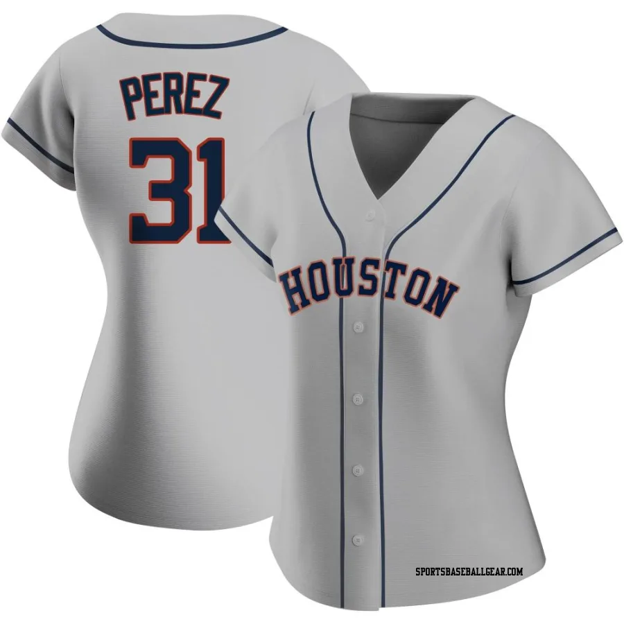 Joe Perez Women's Houston Astros Gray Authentic Road 2020 Jersey