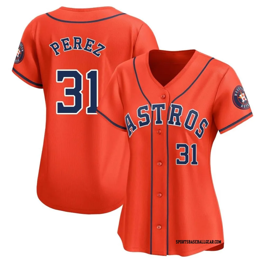 Joe Perez Women's Houston Astros Orange Limited Alternate Jersey