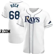 Joe Rock Men's Tampa Bay Rays White Authentic Home Jersey