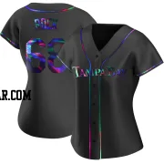 Joe Rock Women's Tampa Bay Rays Black Holographic Replica Alternate Jersey