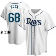 Joe Rock Youth Tampa Bay Rays White Replica Home Jersey