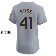 Joe Ross Men's Milwaukee Brewers Gray Elite Road Jersey
