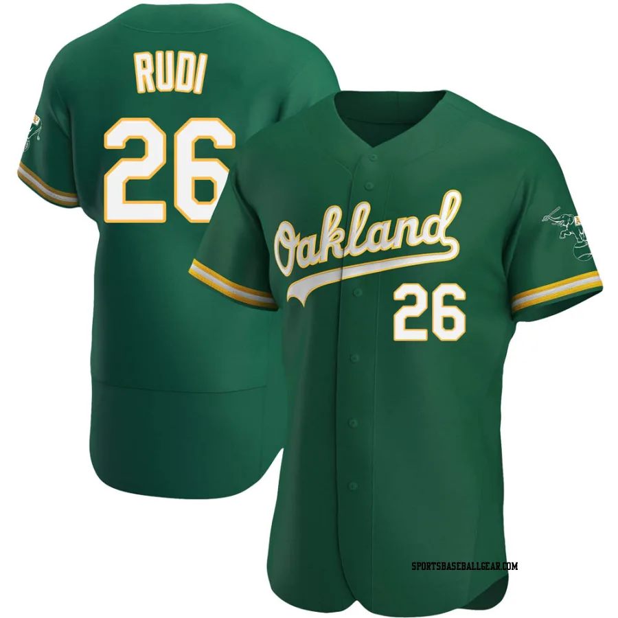 Joe Rudi Men's Oakland Athletics Green Authentic Kelly Alternate Jersey