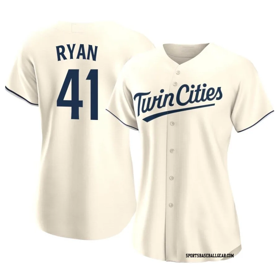 Joe Ryan Women's Minnesota Twins Cream Authentic Alternate Jersey