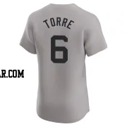 Joe Torre Men's New York Yankees Gray Elite Road Jersey