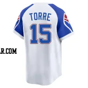 Joe Torre Youth Atlanta Braves White Limited Throwback Cooperstown Collection Jersey