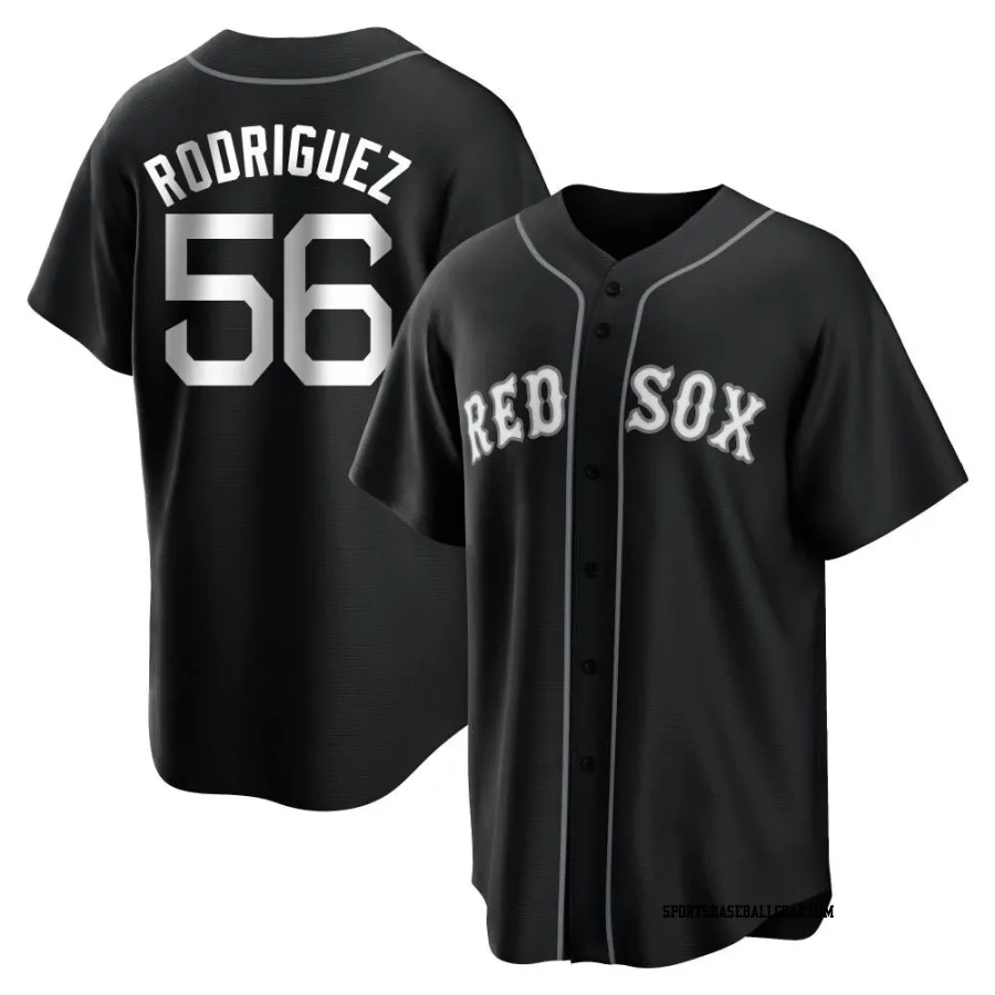 Joely Rodriguez Men's Boston Red Sox Black/White Replica Jersey