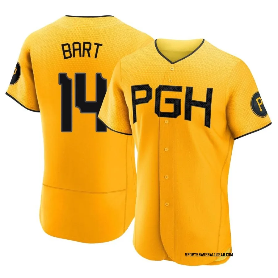 Joey Bart Men's Pittsburgh Pirates Gold Authentic 2023 City Connect Jersey