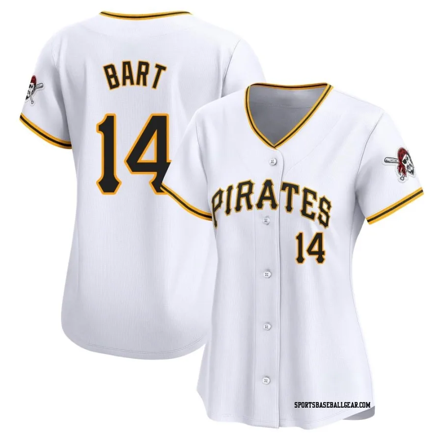 Joey Bart Women's Pittsburgh Pirates White Limited Home Jersey
