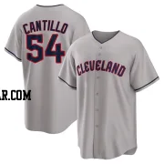 Joey Cantillo Men's Cleveland Guardians Gray Replica Road Jersey