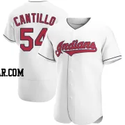 Joey Cantillo Men's Cleveland Guardians White Authentic Home Jersey