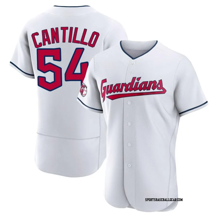 Joey Cantillo Men's Cleveland Guardians White Authentic Home Jersey