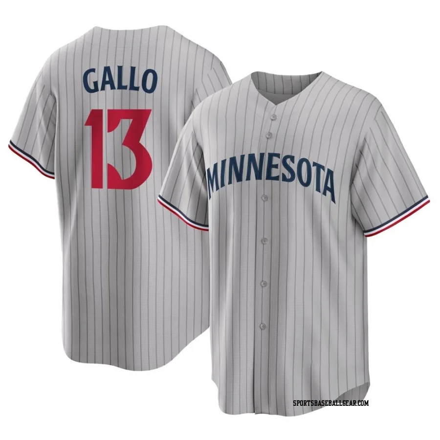 Joey Gallo Youth Minnesota Twins Gray Replica Road Jersey