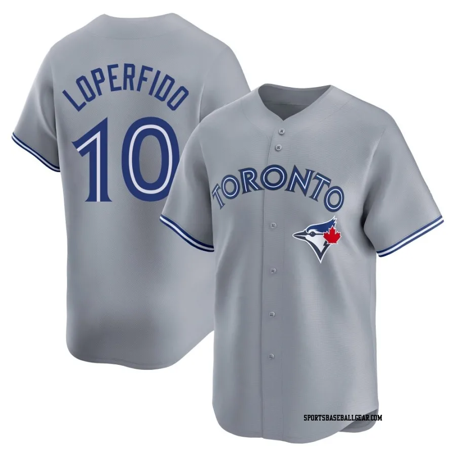 Joey Loperfido Men's Toronto Blue Jays Gray Limited Away Jersey