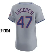 Joey Lucchesi Men's New York Mets Gray Elite Road Jersey