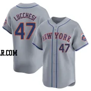Joey Lucchesi Men's New York Mets Gray Limited Away Jersey