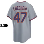 Joey Lucchesi Men's New York Mets Gray Replica Away 2.0 Jersey