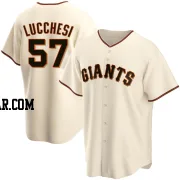 Joey Lucchesi Men's San Francisco Giants Cream Replica Home Jersey