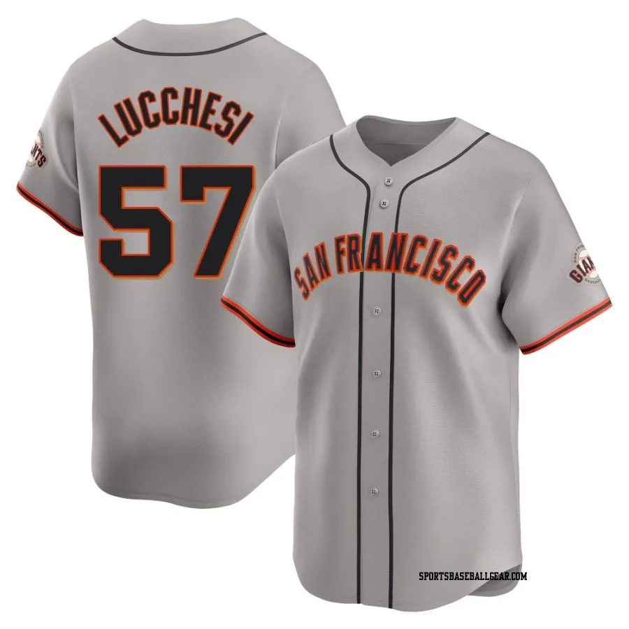 Joey Lucchesi Men's San Francisco Giants Gray Limited Away Jersey