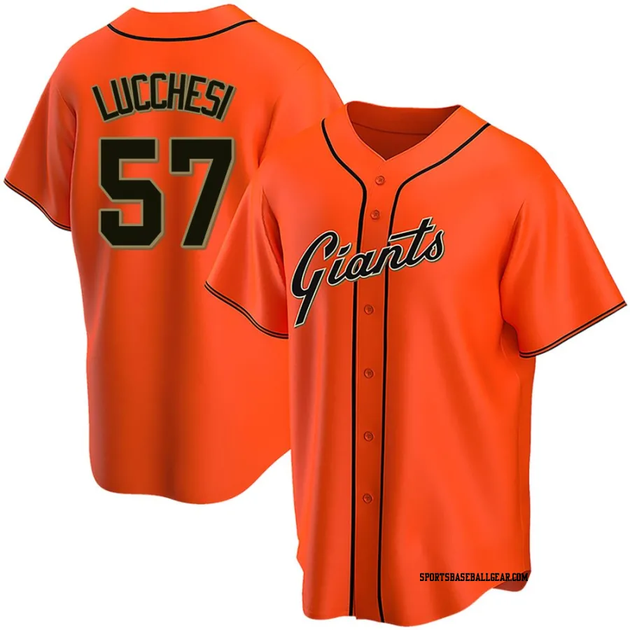 Joey Lucchesi Men's San Francisco Giants Orange Replica Alternate Jersey