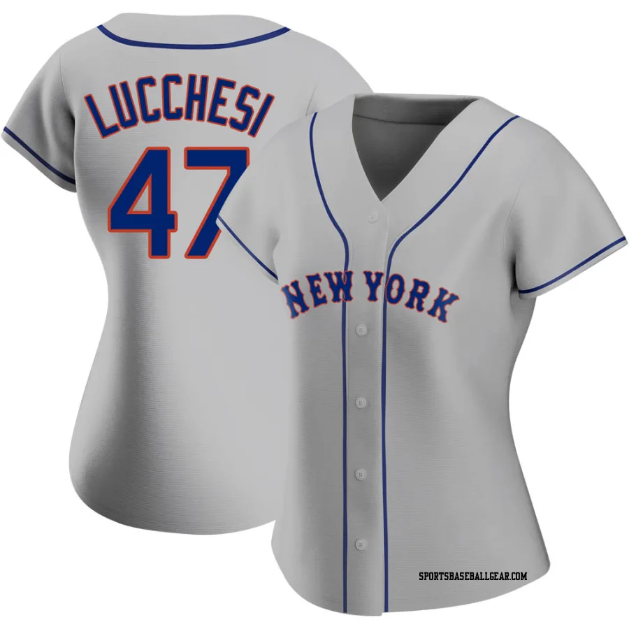 Joey Lucchesi Women's New York Mets Gray Authentic Road Jersey