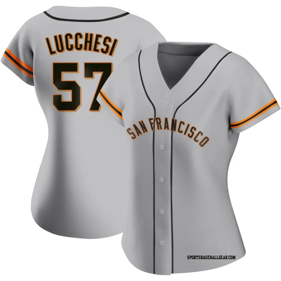 Joey Lucchesi Women's San Francisco Giants Gray Replica Road Jersey