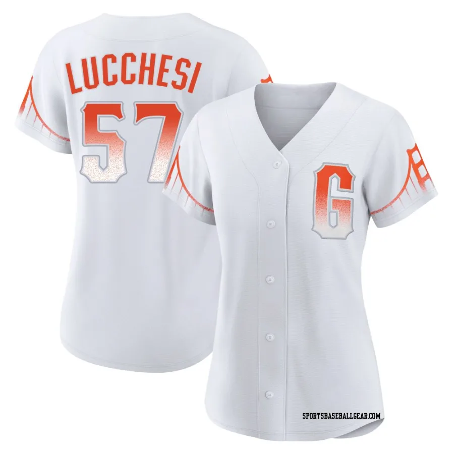 Joey Lucchesi Women's San Francisco Giants White Authentic 2021 City Connect Jersey