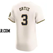 Joey Ortiz Men's Milwaukee Brewers Cream Elite Home Jersey