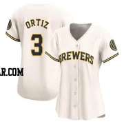 Joey Ortiz Women's Milwaukee Brewers Cream Limited Home Jersey