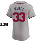 Joey Wentz Men's Atlanta Braves Gray Elite Road Jersey