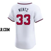 Joey Wentz Men's Atlanta Braves White Elite Home Jersey