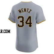 Joey Wentz Men's Pittsburgh Pirates Gray Elite Road Jersey