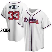 Joey Wentz Youth Atlanta Braves White Replica Home Jersey