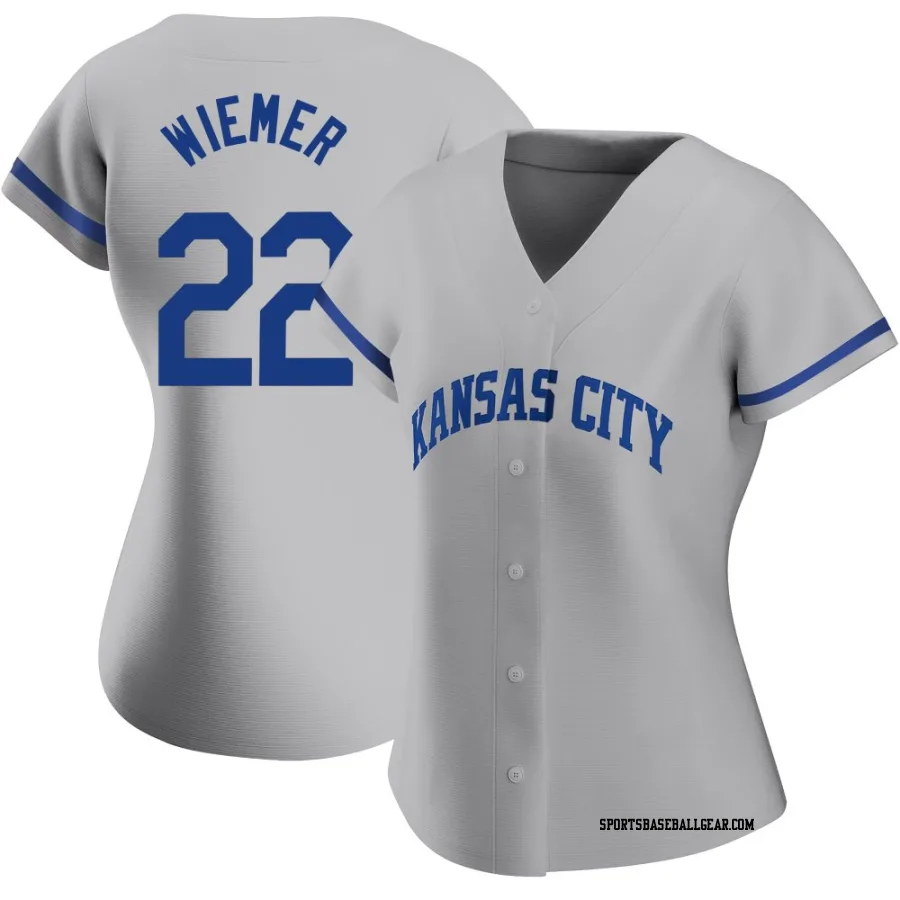 Joey Wiemer Women's Kansas City Royals Gray Authentic 2022 Road Jersey