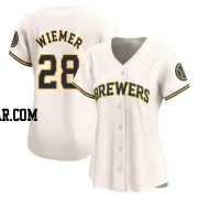 Joey Wiemer Women's Milwaukee Brewers Cream Limited Home Jersey