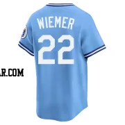 Joey Wiemer Youth Kansas City Royals Light Blue Limited Throwback Cooperstown Collection Jersey