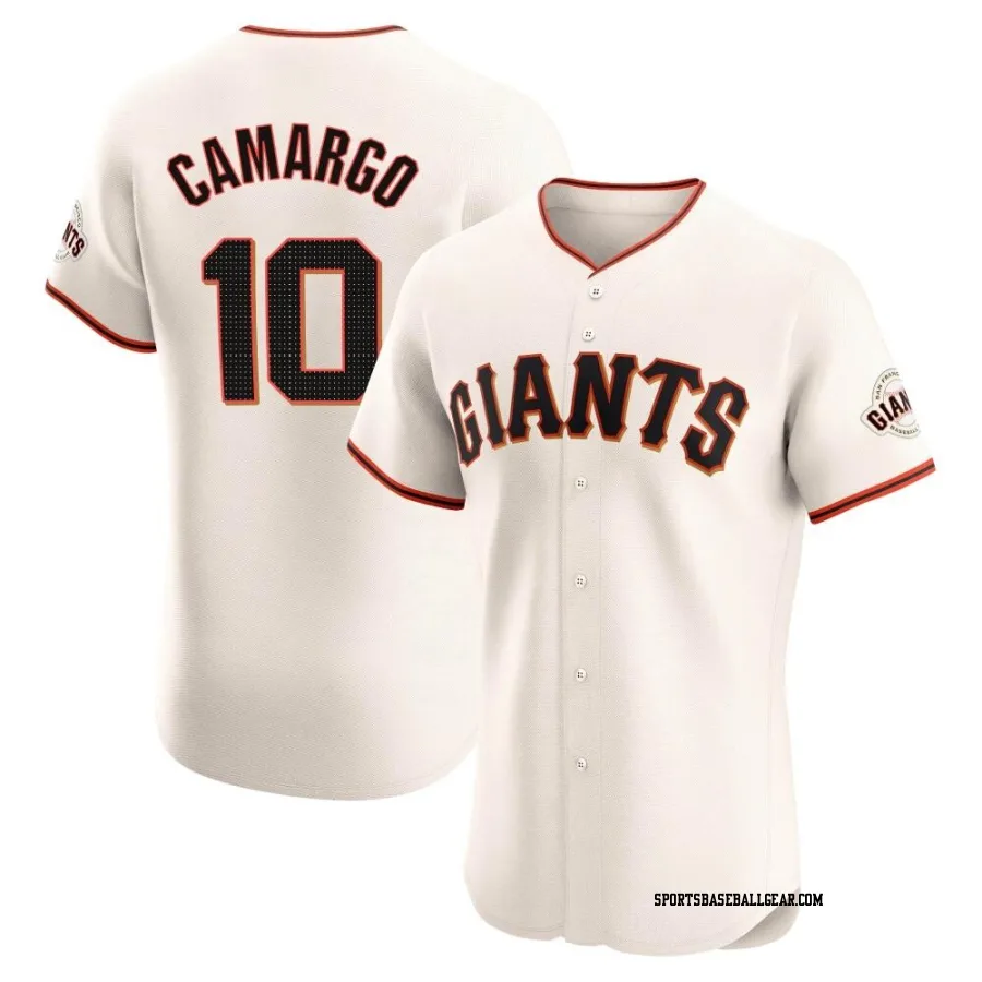 Johan Camargo Men's San Francisco Giants Cream Elite Home Jersey