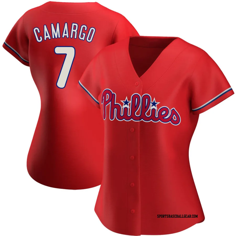 Johan Camargo Women's Philadelphia Phillies Red Authentic Alternate Jersey
